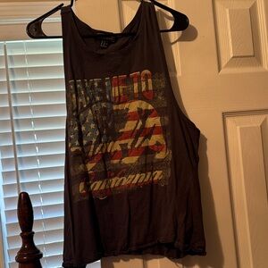 Forever 21 Black Graphic Tank Top